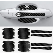 8pcs Car Door Handle Sticker Carbon Fiber Anti-scratches Protective Handle Cup Protector Films_Surprise Gift