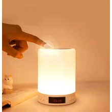 Lampe de chevet tactile avec enceinte Bluetooth intégrée, lumière, musique, horloge, alarme et radi