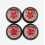 Neumáticos de plástico duro para drifting, llanta de metal compatible 4
