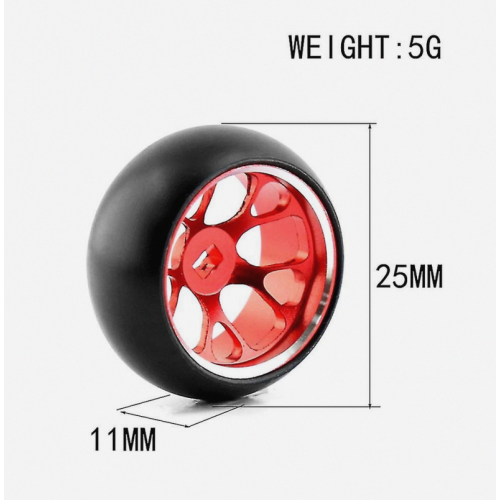 Neumáticos de plástico duro para drifting, llanta de metal compatible 1