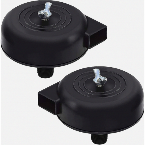2 Pcs Compressor Filter, 16mm 3/8pt Male Thread Silent Compressor Compatible Air Compressor (black)_Surprise Gift