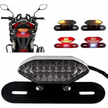 Motorcycle Modified Tail Light Integrated Led Brake Light&turn Signal Indicator Light 16 Led 12v Moto Turn Signal Brake Lights Five-wire Connection W