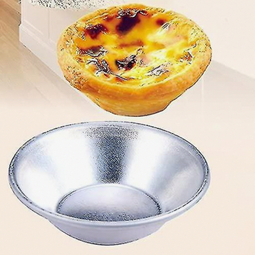 10 Pcs Cake Style Egg Tart Pasteis De Nata Oven Bake Round Custard Tin Cake Tool(10pcs)_Surprise Gift 2