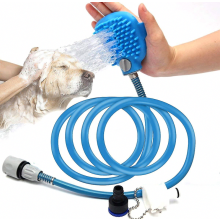 Ducha para perros 2 en 1 con cabezal de ducha para mascotas con cepil