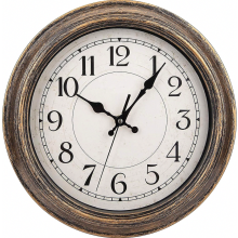 Horloge murale rétro de 30 cm, horloge murale décorative ronde vintage, cadeau Silent_Surprise