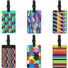 6 Pcs Secure Luggage Tags Pvc Suitcase Luggage Tags Travel Suitcase Baggage Handbag Tag Labels Tag Compatible Travel Bag Suitcase ()_Surprise Gift