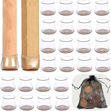 Protezioni per gambe di sedie, protezioni per gambe di sedie da pavimento, 24 pezzi in silicone_Regalo a sorpresa