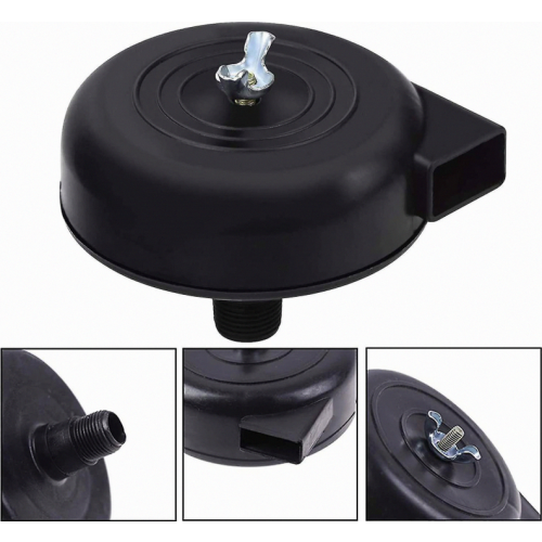 2 Pcs Compressor Filter, 16mm 3/8pt Male Thread Silent Compressor Compatible Air Compressor (black)_Surprise Gift 1