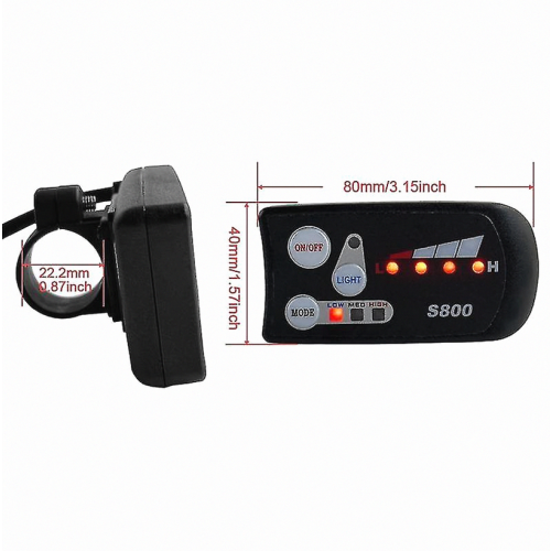 Electric Bicycle 36v48v S800 Led Lcd Meter Control Panel Display__Surprise Gift