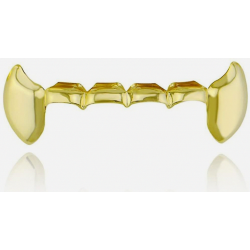 Σετ 2 τεμαχίων δοντιών Grillz με επιχρυσωμένο 18 1