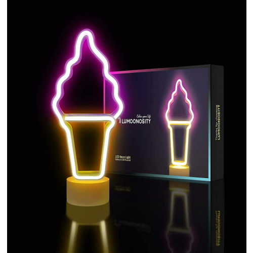 Letrero de neón de helado - Luces de neón de helado compatibles con l 1