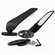 Motorfietsspiegels met windscherm, verstelbare en draaibare zijspiegel, compatibel met Yamaha YZF R1 R6 R25 R3 R125 R15 FZ6R R6S accessoires_Verrassi