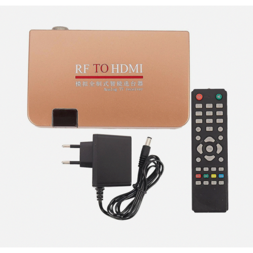 Convertitore da RF a HDMI, decoder TV analogico, decoder digitale, telecomando, spina europea, regalo a sorpresa