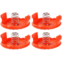 4 capuchons de bobine + 4 ressorts de rechange compatibles avec les coupe-bordures Black+Decker RC-