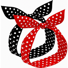 Pack Of 2 Red Polka Dot Headbands Compatible Girls And Women Retro Bandana Headband 50s Wired Headband Vintage Printed Christmas Headband_Surprise Gi