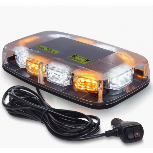 Solas Rabhaidh Strobe LED - 36 Lampa Gealánacha Éigeandála Ard-Déine LED/Barra Soilsithe Mini Rabha