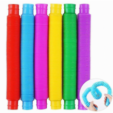 6-teiliges Set aus dehnbaren Fidget-Pop-Röhren, sensorischem Spielzeug mit Dehnrohren, Überraschungsgeschenk