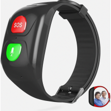 Sos Wristband Gps Tracker Compatible Elderly Emergency Call Sos Gps Locator Phone Emergency Helper Ip67 Waterproof Smart Watch Phone,black_Surprise G