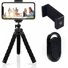 Trépied pour téléphone portable, trépied flexible et portable avec déclencheur à distance sans fil
