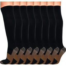 pares de calcetines de compresión de cobre compatibles con mujeres y