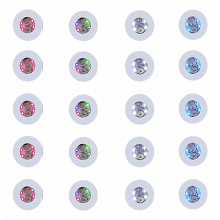 25 Stück LED-Untersetzer, runde Blink-Tassenmatten – Überraschungsgeschenk