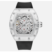Schwarze Herren-Tonneau-Uhr 2022, Zifferblatt, Armband, sportlich, Automatik, Quarz – Überraschungsgeschenk