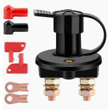 Battery Isolator Switch 12 V/24 V Car Battery Isolator Switch Main Switch With 2-pin On/off Switch Compatible Car Battery Main Switch Emergency Power