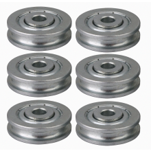 6 Pieces Steel U Type Rail Pulley Wheel Passive Rolloer Wheel 5x23x6.5mm_Surprise Gift