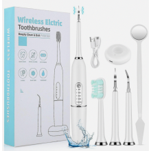 Teeth Cleaning Kit, Professional Ultrasonic Tartar Remover Compatible Home Care, Usb Rechargeable, 2 Heads And 5 Modes Compatible Teeth Cleaning Teet