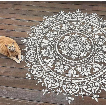 Mandala Auxiliary Painting Template Large Reusable Stencil Compatible Floor Wall Tile Fabric Furniture_Surprise Gift