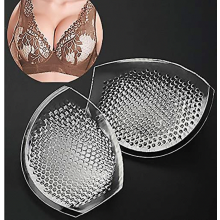 Inserti per reggiseno in silicone traspirante | Aumento del seno semi-adesivo | Cuscinetti in gel per il seno | Cuscinetti push-up per reggiseno spor