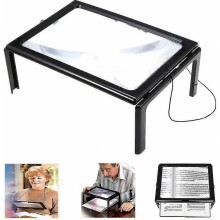 Loupe rectangulaire adaptée aux personnes malvoyantes, grossissement 3x, vision pleine page, avec é