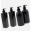 4 Pack Black 500ml Empty Plastic Pump Bottles, Refillable Bottles Compatible Lotions, Liquid, Shampoo_Surprise Gift 1