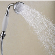 Soffione doccia classico per bagno, doccetta a mano in stile telefono tradizionale, doccetta a mano retrò con maniglia in ceramica e getto a pioggia