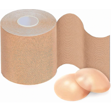 Xl Body Tape - 3'' Breast Lift Tape Compatible Dd - E Cup + Reusable Silicone Nipple Covers Beige- -subaoe_Surprise Gift