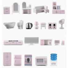 23 Pcs Miniature Furniture Kit Mini Furniture Decoration Set Miniature Dollhouse Accessories Compatible Ki_Surprise Gift