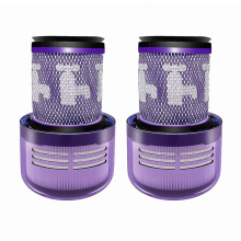 Lot de 2 filtres HEPA lavables compatibles V12 Detect Slim Absolute Clean - Cadeau surprise