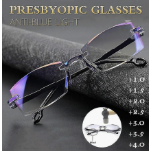 Sapphire High Hardness Anti Eye Strain Fashion Blue Light Blocking Glasses Reading Glasses Compatible Men---glasses Power - Smart Zoom(niubi)_Surpris