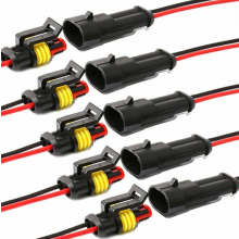 Connecteur étanche Wanan, connecteurs électriques autobloquants à 2 broches avec câble marin 16 AWG