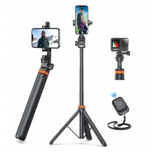 62" Phone Tripod, Eucos Selfie Stick Tripod With Remote, Upgraded Iphone Tripod Stand & Travel Tripod, Solidest Cell Phone Tripod Compatible With Iph
