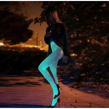 Leuchtende Netzstrümpfe, sexy Netzstrumpfhose für Damen, Oberschenkelhohe Strümpfe – Überraschungsgeschenk