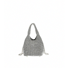 Sac bandoulière en maille orné de cristaux_Cadeau surprise