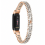 Correa de reloj Fitbit Luxe de acero inoxidable con incrustaciones de 1