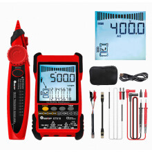 Testeur de câbles réseau + multimètre 2 en 1 avec grand écran LCD TOOLTOP : mesure de la longueur d