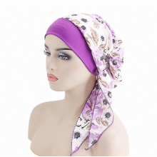 Foulard pour femmes atteintes de cancer, chimiothérapie, perte de cheveux, turban pré-noué, bandana
