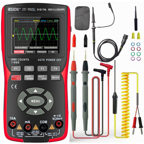 BSIDE ZT702S Digital Multimeter Auto True RMS Tranistor Probe Multimetro Meter 48M/S 10MHZ PC WaveCompatiblem Data Storage Oscilloscope_Surprise Gift