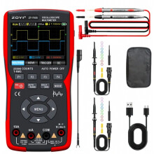 ZOYI 703S 3-in-1 Zweikanal-Handoszilloskop mit 50 MHz Bandbreite, Multimeter-Generator, 280 MSa/s High-Sampling-Profi-Oszilloskop, 25000 Count Digita