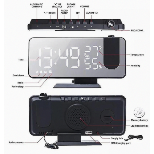 Wecker, Digitaler Wecker mit Radiowecker_Überraschungsgeschenk 2