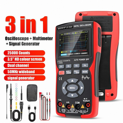 ZOYI 703S 3-σε-1 Διπλό Κανάλι 50MHZ Φορητός Παλμο 1