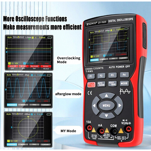ZOYI 703S 3-σε-1 Διπλό Κανάλι 50MHZ Φορητός Παλμο 2